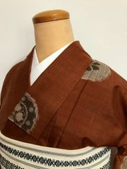 紬単衣（暈し縦縞文）裄65 正絹美品 - メルカリ