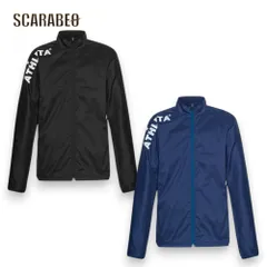 ATHLETA アスレタ 裏地付きストレッチウインドジャケット メンズ 02377 防風 トレーニング ジャケット ポリエステル100％ ブラック ネイビー 02377 ブラック(70) S