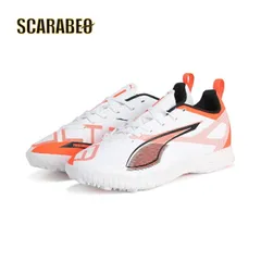 プーマ ジュニア ウルトラ 5 プレイ TT + MID JR プーマホワイト　108332-01 フットサルシューズ 靴 フットサル スパイク 室内 屋外 軽量 グリップ力 おすすめ 履き心地 人気ランキング 子供用 大人用 24.5