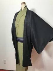 新品 男物 羽織 Lサイズ 化繊 ポリエステル 黒にパイソン地紋模様 福服特製 幅広め羽織り はおり メンズ 男 男性 メンズ着物 男性着物 男性用着物 メンズ和服 着物羽織 和柄 和風 カジュアル おしゃれ 和服衣装 イベント 衣装