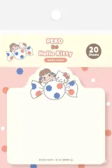 【中古】ノート・メモ帳 ペコちゃん＆ハローキティ 型抜き付箋 ドットA 「PEKO×サンリオキャラクターズ」