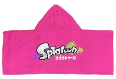 [중고]타월·수건(캐릭터) 핑크 오징어 아시 첨부 후드타월[Splatoon(스플라툰)]
