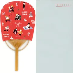 【中古】うちわ・扇子 集合 ゆるパレット ミニ小判うちわ 「鬼滅の刃 無限列車編」