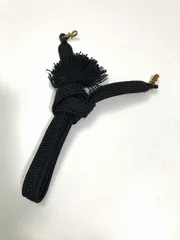 【中古】羽織紐 正絹 男物 濃紺 平組み