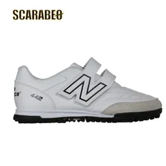 New Balance ニューバランス 442 JR V TF ホワイト JS4VTWT2M ジュニア用 ベルクロ トレーニングシューズ サッカー用 マジックテープ 18.0