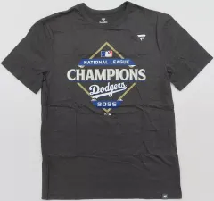 【中古】Tシャツ ロサンゼルス・ドジャース Fanatics 2025 MLB ドジャース ナショナル・リーグ優勝記念ロッカールームTシャツ ダークグレー Mサイズ