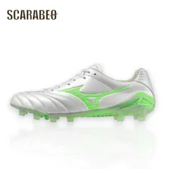 【大きいサイズあり】MIZUNO ミズノ モナルシーダ NEO 3 ELITE サッカースパイク 天然皮革 カンガルーレザー 軽量モデル 2E相当 P1GA252037 ホワイトパール×グリーン p1ga252037 23.5