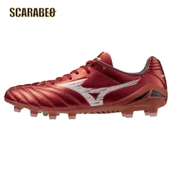 【大きいサイズあり】ミズノ モナルシーダNEO III PRO サッカースパイク 軽量 人工皮革 固定式 土 人工芝 天然芝対応 ルビーレッド 2E ミドルモデル 2025年秋冬 p1ga252260 28.0