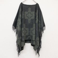 ローレンラルフローレン　ウール100% ポンチョ　ネイティブ　コート　フリンジ LAUREN RALPH LAUREN ローレン ラルフローレン ポンチョ ケープ