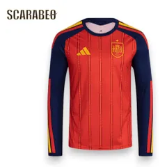 アディダス スペイン代表 2026 ホーム レプリカユニフォーム 長袖 メンズ 大人用 n4587 サッカー ユニフォーム adidas スペイン代表ホーム 長袖 レプリカシャツ qg737 M