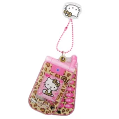 ハローキティ スライドガラケーキーホルダー ヒョウ 