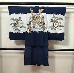 【中古】七五三 男児 化繊 5歳祝い着セット