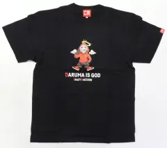 【中古】Tシャツ だるまいずごっど DARUMA IS GOD TEE(Tシャツ) ブラック Lサイズ Crazy Raccoon OFFICIAL STORE限定