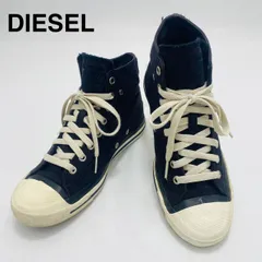 【美品】ディーゼル DIESEL EXPOSURE W エクスポージャー ハイカットスニーカー 25.5cm 黒 ブラック キャンバス コインポケットデザイン 希少サイズ 00Y838 人気モデル カジュアル ストリート 完売品 レディース hws02498
