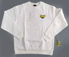 【中古】アウターウェア アッシュ・リンクス&奥村英二 アクリルキーホルダー付きメンズトレーナー ホワイト Mサイズ 「BANANA FISH×アベイル」