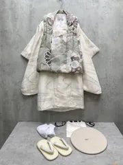 ひよこ商店 着物 七五三 ベレー帽つき 被布セット 男児3歳用 7点セット size88～105/きなり系 ◇■◎メンズ