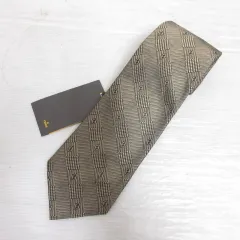 フェンディ FENDI ネクタイ 総柄 シルク100％ 剣先9.5cm 黒×茶 イタリー製 タグ付き ☆AA★