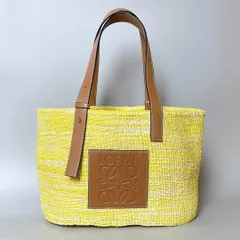 LOEWE / アナグラム バスケットバッグ ミディアム スクエア イエロー