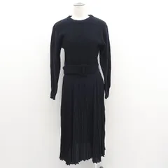 Mila Owen / ミラオーウェン ◆ニットワンピース/長袖/切替/ネイビー/サイズ1 09WN0185121 【レディース/ガールズ/LADY/女性/婦人】 レディースファッション【中古】 