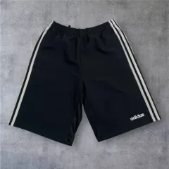 アディダス Adidas ブラック 3本線 トラックパンツ ハーフパンツ M(80)