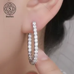 【3.5ctの衝撃】モアサナイト・フープピアス/オーバル/両耳3.5ct相当/S925・18Kコーティング/GRA鑑定書/レディース/シルバー/高級/結婚式/パーティー/誕生日/クリスマス/ギフト