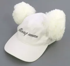 【中古】衣類 ミッキーマウス(ホワイト/名前ロゴ/ポンポン付き) キャップ 「ディズニー」 東京ディズニーリゾート限定