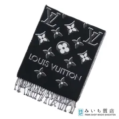 LOUIS VUITTON ルイヴィトン エセンシャル シャイン エシャルプ マフラー M78159 ストール ブラック 25k1176-6