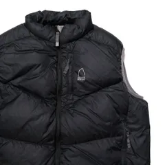 00's シエラデザイン ナイロン ダウンベスト (L) 黒×灰 グースダウン SIERRA DESIGNS 00年代 旧タグ オールド ビンテージ アメリカ古着 USED ビンテージ ヴィンテージ
