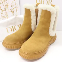 ITX68RGLHRCO CHRISTIAN DIOR ディオール D-Racer ショートブーツ スエードカーフスキン & シアリング KDT217CAF_S43M ライトブラウン レディース サイズ37のサムネイル