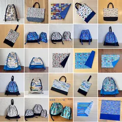 【メルカリshops】入園入学グッズ　オーダー受付　新幹線　電車　乗り物　ご希望のサイズ・形・生地でお作りします　巾着袋　レッスンバック　靴袋　給食袋　お弁当入れ　コップ袋　ランチョンマット　男の子　㉙