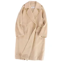 美品 マックスマーラ Max Mara コート 白タグ ロングコート ボタンレス