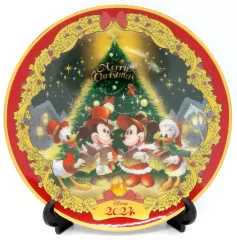 【中古】皿・ボウル 集合 クリスマスイヤープレート 「ディズニー×東京ばな奈 2024」