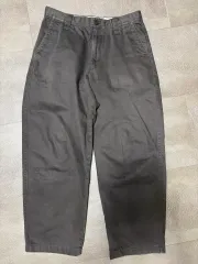 UNIQLO U(ユニクロユー) ワイドフィットチノパンツ ダークブラウン 82cm