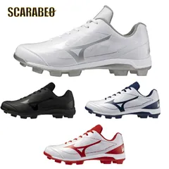 ミズノ クッションレボダイア 野球 ポイントスパイク 幅広 3E 軽量 クッション性 優しい履き心地 22.0〜29.0cm 11gp2525 ブラック(00) 24.0