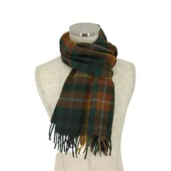 ジョシュアエリス Joshua Ellis england カシミヤ100 チェック柄マフラー メンズ 表記無 