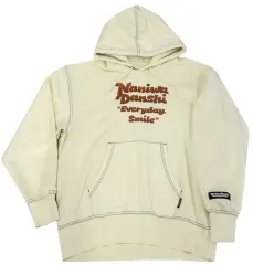 【中古】衣類 なにわ男子 ヘビーウェイトスウェットプルパーカ(長袖) オフホワイト Mサイズ 「GU×なにわ男子」