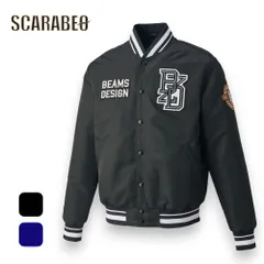 ZETT by BEAMS DESIGN スタジアムジャケット BOG72201 メンズ アウター 中綿入り ナイロン ブラック ネイビー ジェット ビームスデザイン bog72201 ネイビー（2900） L