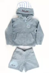 【中古】衣料雑貨 パウダースライム パーカ＆ハーフパンツセット ブルー キッズ120サイズ 「ドラゴンクエスト GELATO PIQUE encounters DRAGON QUEST」