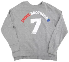 【中古】衣類 三代目 J SOUL BROTHERS ナンバリングスウェット グレー Lサイズ 「LDH BASE Presents ファンクラブ限定 三代目 J SOUL BROTHERS SPECIAL LIVE “RAISE THE FLAG” ～X’m
