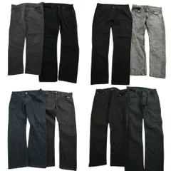 古着卸 まとめ売り リーバイス 品番MIX ブラックデニム パンツ 8枚セット (メンズ 38 /36 ) 514 501 502 751 アメカジ 中古 古着 ND4919