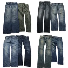 古着卸 まとめ売り ディーゼル DIESEL デニム パンツ 8枚セット (メンズ 33 /32 ) Y2K インディゴブルー 中古 古着 ND4911