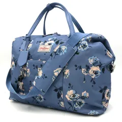 キャスキッドソン ボストンバッグ 花柄 2WAY 旅行 ネイビー 大容量 ショルダー