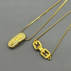 美品　Givenchy G logo rhinestone gold necklace vintage　ジバンシー　Gロゴ　ラインストーン　ネックレス　ゴールド　金　ヴィンテージ　オールド