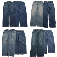古着卸 まとめ売り カーハート Carhartt ペインターデニム パンツ 8枚セット (メンズ 38 /36 ) ワーク インディゴブルー 中古 古着 ND4905