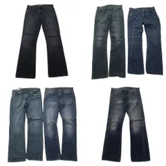 古着卸 まとめ売り リーバイス 527 デニム パンツ 6枚セット (メンズ 34 /33 /32 ) ブーツカット フェード 中古 古着 ND4928