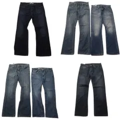 古着卸 まとめ売り リーバイス 527 デニム パンツ 6枚セット (メンズ 38 /36 /34 ) インディゴブルー ブーツカット 中古 古着 ND4927