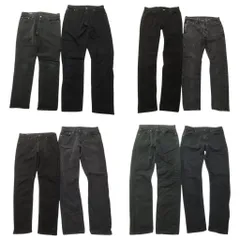 古着卸 まとめ売り リーバイス 品番MIX ブラックデニム パンツ 8枚セット (メンズ 32 ) 522 751 502 514 511 アメカジ 中古 古着 ND4924