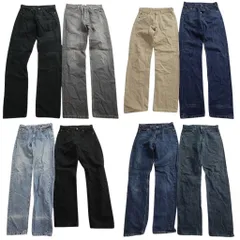 古着卸 まとめ売り ユーロ リーバイス デニム パンツ 8枚セット (メンズ 29 /30 /31 ) 501 カラーデニム ブラック 中古 古着 ND5040