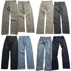 古着卸 まとめ売り ユーロ リーバイス デニム パンツ 8枚セット (メンズ 32 /33 /34 ) 501 カラーデニム ストレート 中古 古着 ND5038