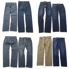 古着卸 まとめ売り リーバイス 501 デニム パンツ 8枚セット (メンズ 34 ) インディゴブルー ベージュ フェード 中古 古着 ND4984